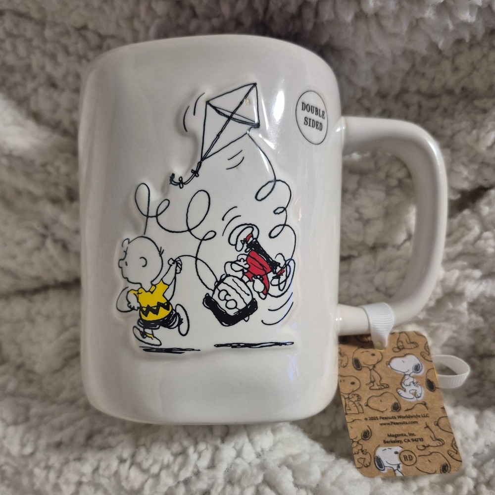 Rae Dunn Peanuts Charlie Brown Snoopy Kite Mug "everything seems fine"